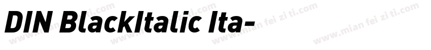 DIN BlackItalic Ita字体转换